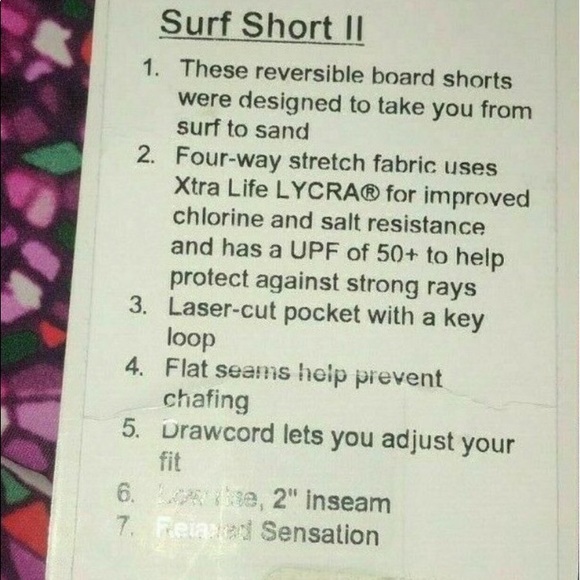 💦Lululemon Reversible Surf Short ll-Paradi… - Picture 12 of 14